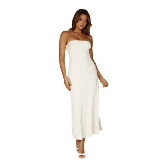 Meshki Ivory Strapless Dress - Picture 1 of 4